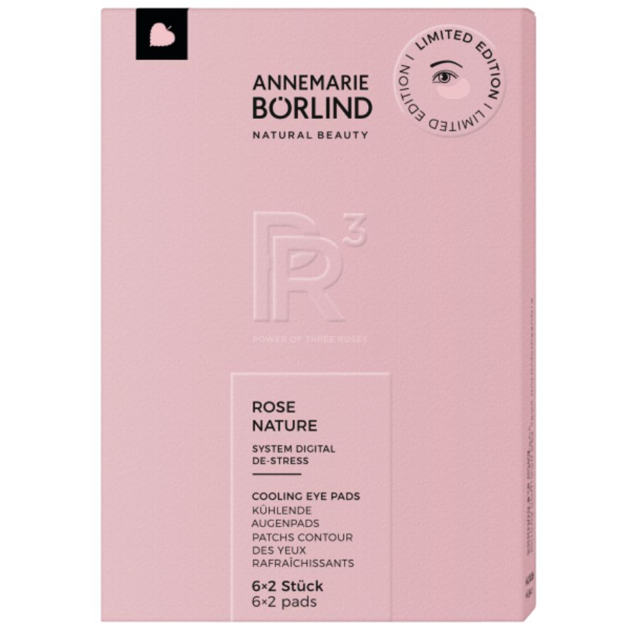 Annemarie Börlind Očné vankúšiky, vegánske obklady ROSE NATURE proti modrému svetlu, 6x2 ks